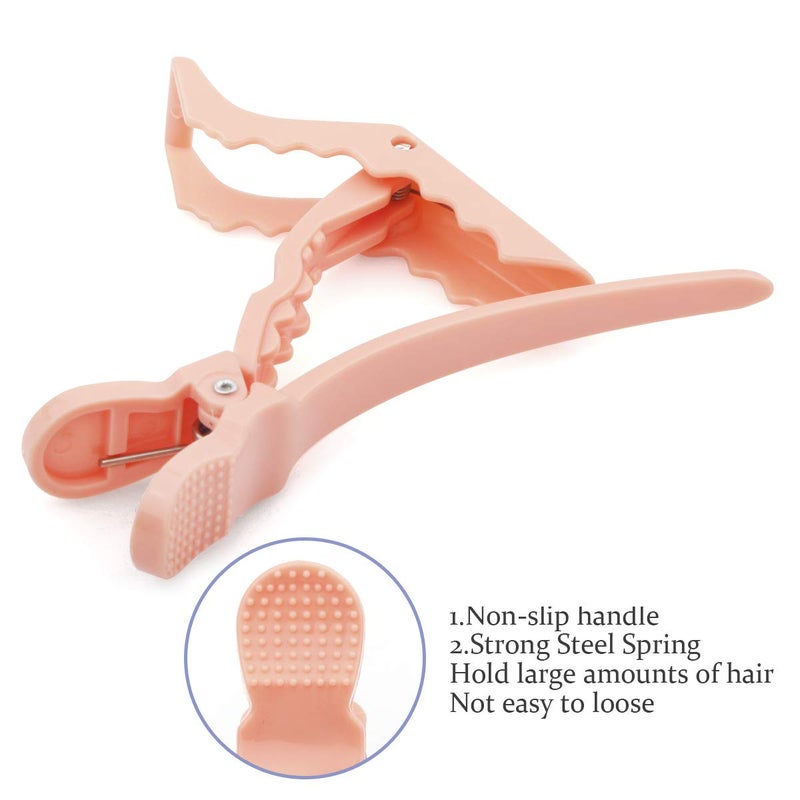 GLAMFIELDS 12 pcs Alligator Hair Clips for Styling Sectioning, Non-slip Grip Clips for Hair Cutting, Durable Women Professional Plastic Salon Hairclip with Wide Teeth & Double-Hinged Design - Image 3